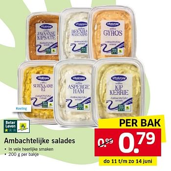 Aanbiedingen Ambachtelijke salades - Vitakrone - Geldig van 08/06/2015 tot 14/06/2015 bij Lidl