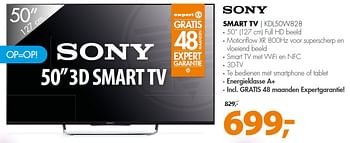 Aanbiedingen Sony smart tv kdl50w828 - Sony - Geldig van 08/06/2015 tot 14/06/2015 bij Expert