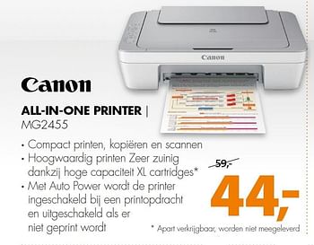 Aanbiedingen Canon all-in-one printer mg2455 - Canon - Geldig van 08/06/2015 tot 14/06/2015 bij Expert