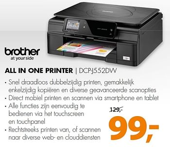 Aanbiedingen Brother all in one printer dcp-j552dw - Brother - Geldig van 08/06/2015 tot 14/06/2015 bij Expert