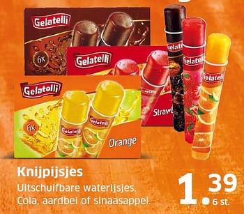 Aanbiedingen Knijpijsjes - Gelatelli - Geldig van 08/06/2015 tot 14/06/2015 bij Lidl