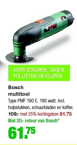 Aanbiedingen Bosch multitool type pmf 190 e - Bosch - Geldig van 08/06/2015 tot 14/06/2015 bij Praxis