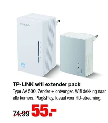 Aanbiedingen Tp-link wifi extender pack type av 500 - TP-LINK - Geldig van 08/06/2015 tot 14/06/2015 bij Praxis
