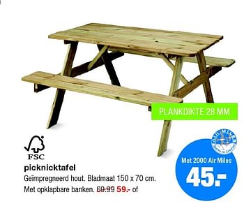 Aanbiedingen Picknicktafel - Huismerk - Praxis - Geldig van 08/06/2015 tot 14/06/2015 bij Praxis