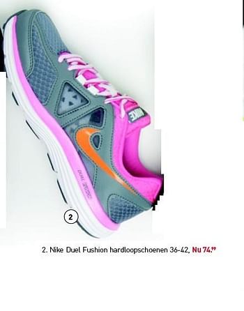 Aanbiedingen Nike duel fushion hardloopschoenen - NIKE - Geldig van 08/06/2015 tot 14/06/2015 bij Scapino