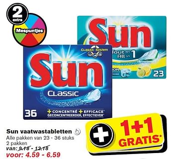 Aanbiedingen Sun vaatwastabletten - Sun - Geldig van 10/06/2015 tot 16/06/2015 bij Hoogvliet