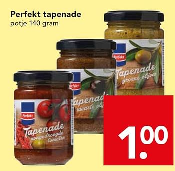 Aanbiedingen Perfekt tapenade - Perfekt - Geldig van 14/06/2015 tot 20/06/2015 bij Deen Supermarkten