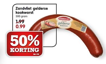 Aanbiedingen Zandvliet gelderse kookworst - Huismerk - Em-té - Geldig van 14/06/2015 tot 20/06/2015 bij Em-té
