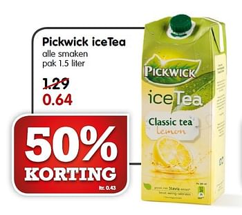 Aanbiedingen Pickwick icetea - Pickwick - Geldig van 14/06/2015 tot 20/06/2015 bij Em-té