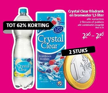 Aanbiedingen Crystal clear frisdrank en bronwater - Crystal - Geldig van 15/06/2015 tot 16/06/2015 bij C1000