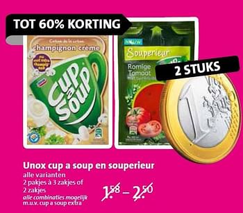 Aanbiedingen Unox cup a soup en souperieur - Unox - Geldig van 15/06/2015 tot 16/06/2015 bij C1000