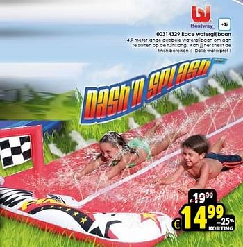 Aanbiedingen 00314329 race waterglijbaan - BestWay - Geldig van 20/06/2015 tot 26/07/2015 bij ToyChamp