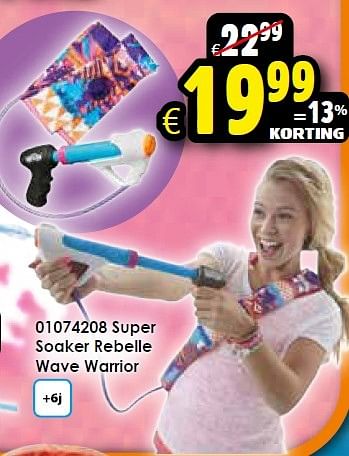 Aanbiedingen Super soaker rebelle wave warrior - Super Soaker - Geldig van 20/06/2015 tot 26/07/2015 bij ToyChamp