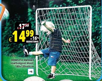 Aanbiedingen Metalen voetbalgoal maat - Huismerk - Toychamp - Geldig van 20/06/2015 tot 26/07/2015 bij ToyChamp