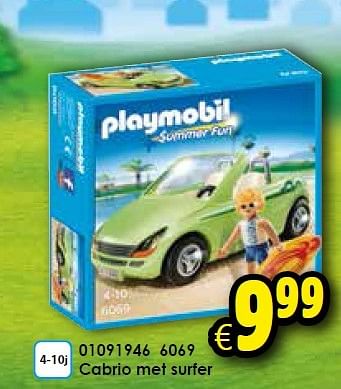 Aanbiedingen Cabrio met surfer - Playmobil - Geldig van 20/06/2015 tot 26/07/2015 bij ToyChamp