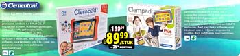 Aanbiedingen Clempad plus dual core - Clementoni - Geldig van 20/06/2015 tot 26/07/2015 bij ToyChamp