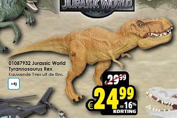 Aanbiedingen Jurassic world tyrannosaurus rex - Jurassic World - Geldig van 20/06/2015 tot 26/07/2015 bij ToyChamp