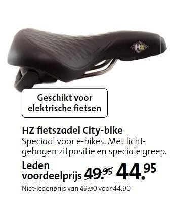 Aanbiedingen Hz fietszadel city-bike - Huismerk - ANWB - Geldig van 11/06/2015 tot 21/06/2015 bij ANWB