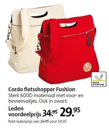 Aanbiedingen Cordo fietsshopper fushion - Cordo - Geldig van 11/06/2015 tot 21/06/2015 bij ANWB