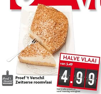 Aanbiedingen Proef `t verschil zwitserse roomvlaai - Huismerk - Deka Markt - Geldig van 14/06/2015 tot 20/06/2015 bij Deka Markt