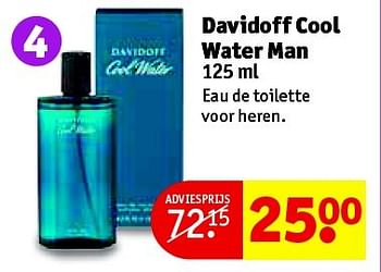 Aanbiedingen Davidoff cool water man - Davidoff - Geldig van 16/06/2015 tot 21/06/2015 bij Kruidvat
