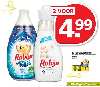 Aanbiedingen Robijn wasverzachter - Robijn - Geldig van 14/06/2015 tot 20/06/2015 bij Plus
