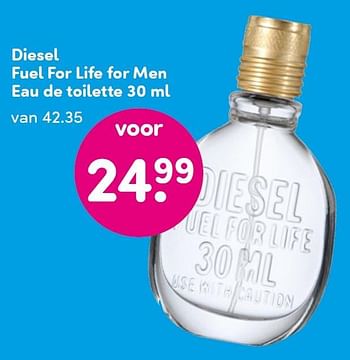 Aanbiedingen Diesel fuel for life for men eau de toilette - Diesel - Geldig van 08/06/2015 tot 21/06/2015 bij da