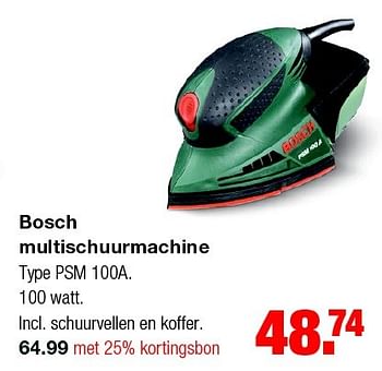 Aanbiedingen Bosch multischuurmachine psm 100a - Bosch - Geldig van 15/06/2015 tot 21/06/2015 bij Praxis