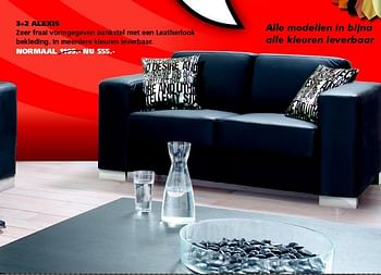 Aanbiedingen 3+2 alexis  - Huismerk - Seats and Sofas - Geldig van 15/06/2015 tot 20/06/2015 bij Seats and Sofas