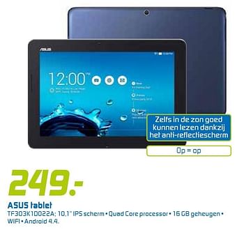 Aanbiedingen Asus tablet tf303k1d022a - Asus - Geldig van 10/06/2015 tot 21/06/2015 bij BCC