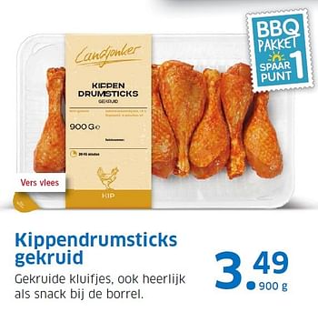 Aanbiedingen Kippendrumsticks gekruid - Landjonker - Geldig van 15/06/2015 tot 21/06/2015 bij Lidl