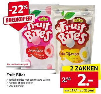 Aanbiedingen Fruit bites - SugarLand - Geldig van 15/06/2015 tot 21/06/2015 bij Lidl