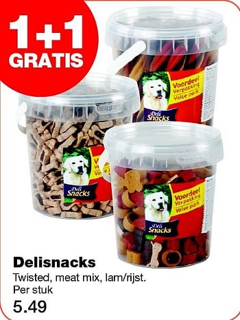 Aanbiedingen Delisnacks twisted, meat mix, lam-rijst - Deli Snacks - Geldig van 15/06/2015 tot 21/06/2015 bij Praxis