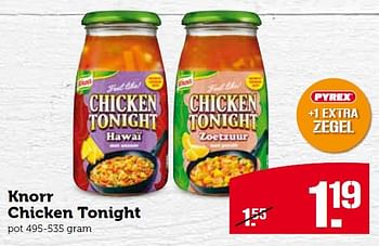 Aanbiedingen Knorr chicken tonight - Knorr - Geldig van 15/06/2015 tot 21/06/2015 bij Coop