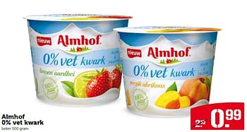 Aanbiedingen Almhof 0% vet kwark - Almhof - Geldig van 15/06/2015 tot 21/06/2015 bij Coop