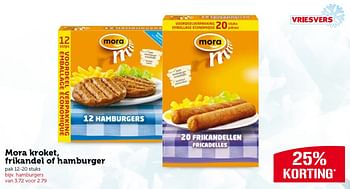 Aanbiedingen Mora kroket, frikandel of hamburger - Mora - Geldig van 15/06/2015 tot 21/06/2015 bij Coop