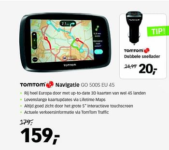 Aanbiedingen Tomtom navigatie go 500s eu 45 - TomTom - Geldig van 13/06/2015 tot 21/06/2015 bij Dixons