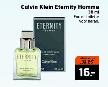 Aanbiedingen Calvin klein eternity homme - Calvin Klein - Geldig van 16/06/2015 tot 21/06/2015 bij Trekpleister