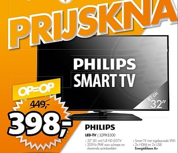 Aanbiedingen Philips led-tv 32pfk5300 - Philips - Geldig van 22/06/2015 tot 28/06/2015 bij Expert