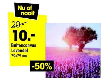 Aanbiedingen Buitencanvas lavendel - Huismerk - Kwantum - Geldig van 15/06/2015 tot 28/06/2015 bij Kwantum