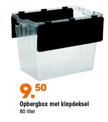 Aanbiedingen Opbergbox met klapdeksel - Huismerk - Kwantum - Geldig van 15/06/2015 tot 28/06/2015 bij Kwantum