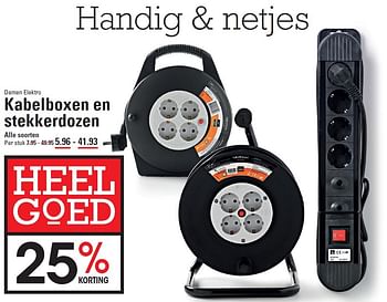 Aanbiedingen Damen elektro kabelboxen en stekkerdozen - Damen - Geldig van 11/06/2015 tot 29/06/2015 bij Sligro