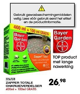 Aanbiedingen Zapper totale onkruidverdelger - Bayer - Geldig van 23/06/2015 tot 28/07/2015 bij Supra Bazar