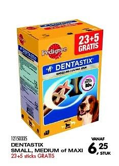 Aanbiedingen Dentastix small, medium of maxi - Pedigree - Geldig van 23/06/2015 tot 28/07/2015 bij Supra Bazar