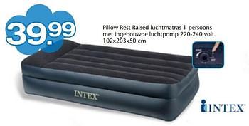 Aanbiedingen Pillow rest raised luchtmatras 1-persoons - Intex - Geldig van 15/06/2015 tot 05/07/2015 bij Multi Bazar