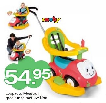 Aanbiedingen Loopauto meastro ii, groeit mee met uw kind - Smoby - Geldig van 15/06/2015 tot 05/07/2015 bij Multi Bazar