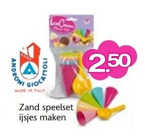 Aanbiedingen Zand speelset ijsjes maken - Androni Giocattoli - Geldig van 15/06/2015 tot 05/07/2015 bij Multi Bazar