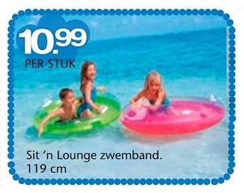 Aanbiedingen Sit `n lounge zwemband - Intex - Geldig van 15/06/2015 tot 05/07/2015 bij Multi Bazar