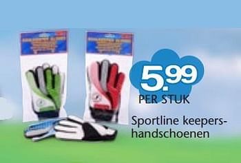 Aanbiedingen Sportline keepers handschoenen - Huismerk - Multi Bazar - Geldig van 15/06/2015 tot 05/07/2015 bij Multi Bazar