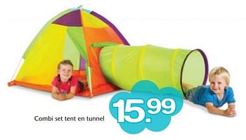 Aanbiedingen Combi set tent en tunnel - Huismerk - Multi Bazar - Geldig van 15/06/2015 tot 05/07/2015 bij Multi Bazar